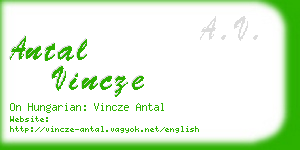 antal vincze business card
